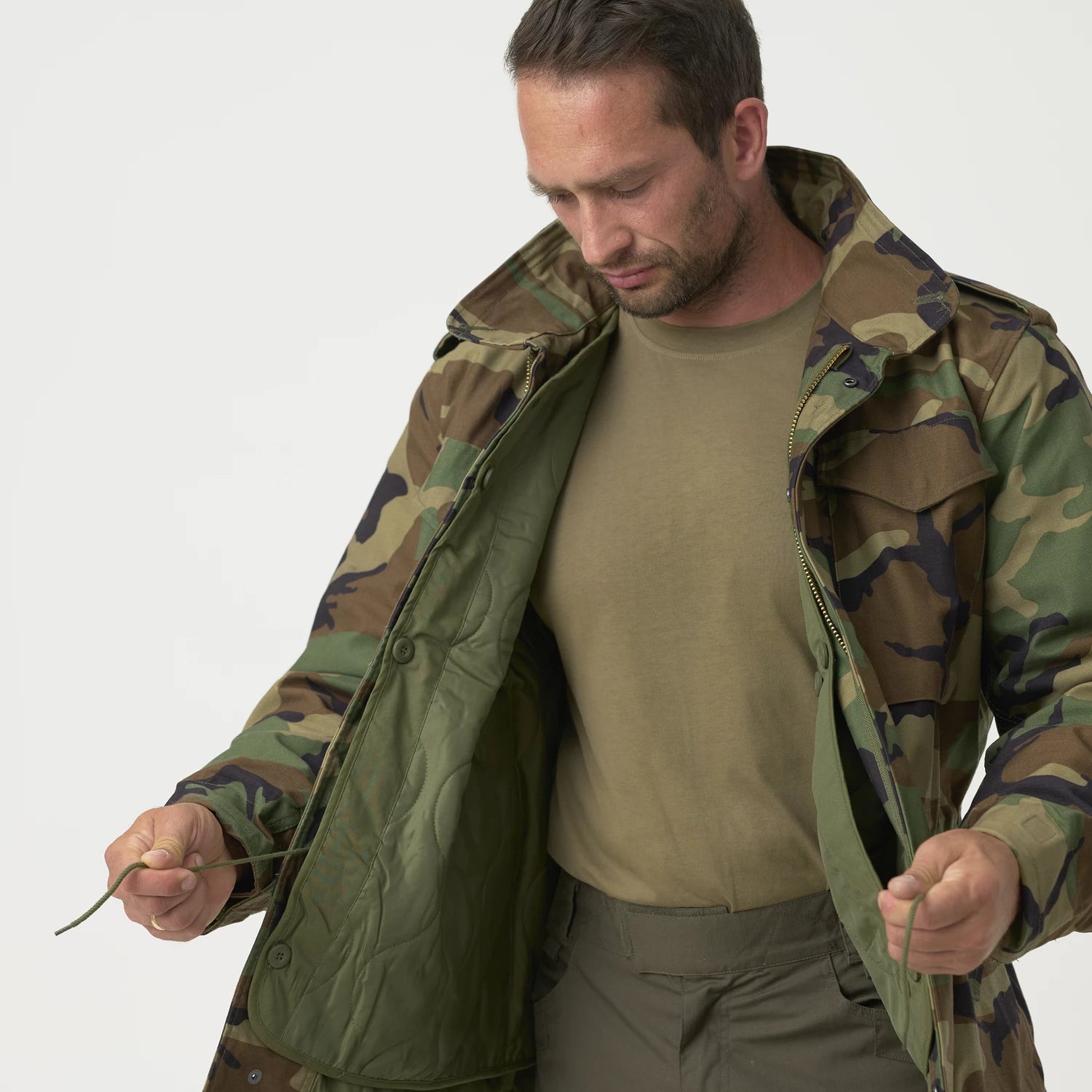 Helikon-Tex M65 bunda NyCo Sateen, olivovo zelená – detail 3