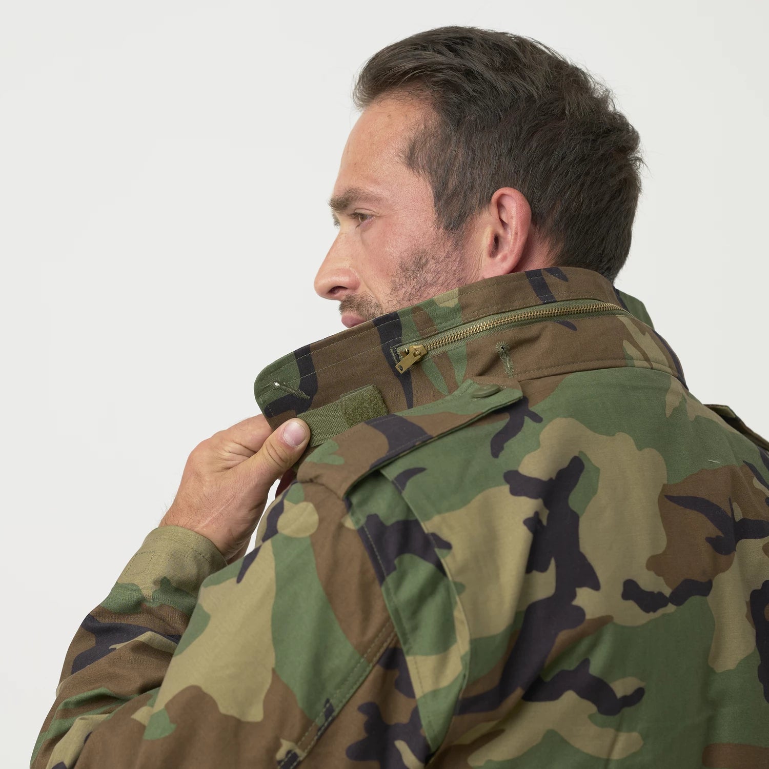 Helikon-Tex M65 bunda NyCo Sateen, olivovo zelená – detail 6
