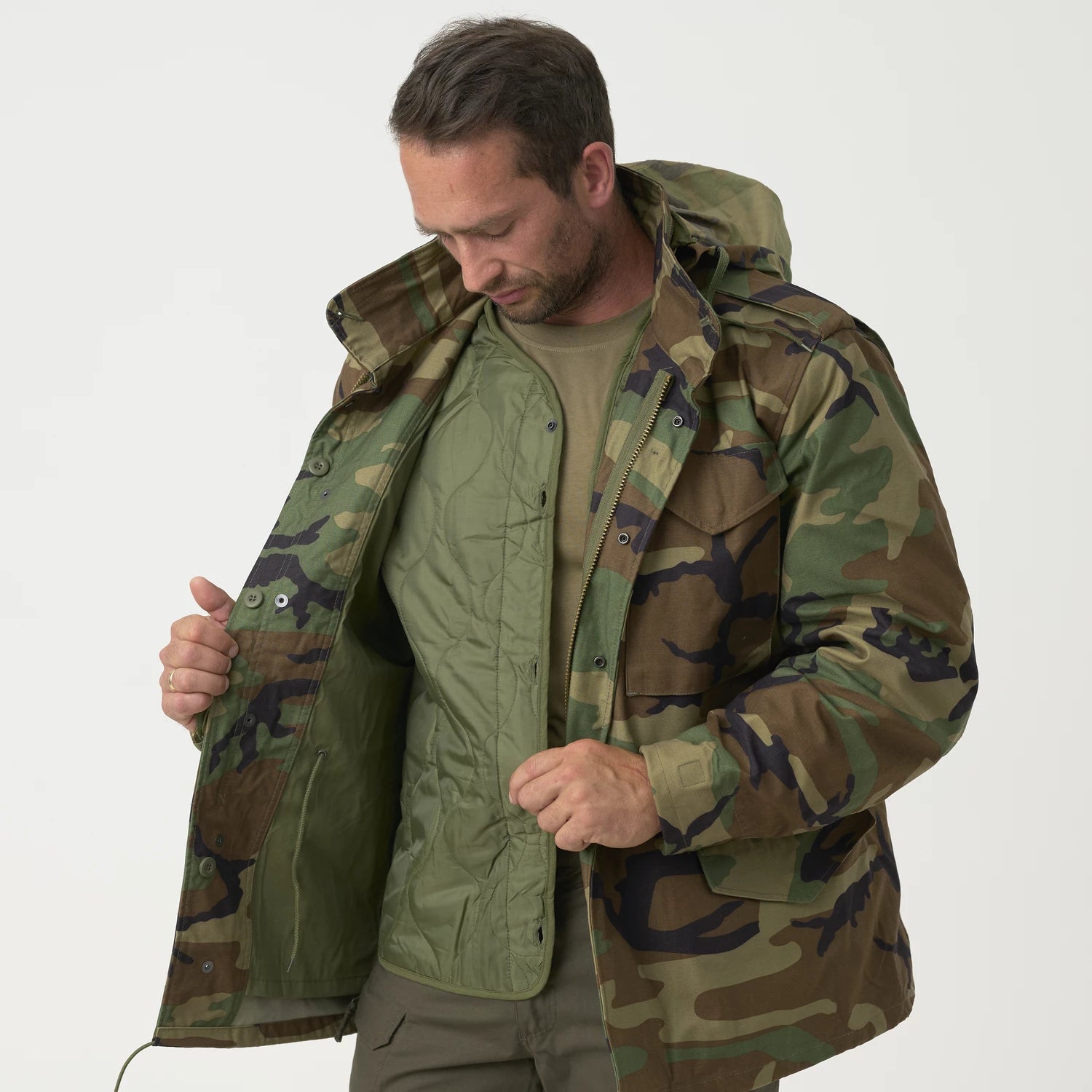Helikon-Tex M65 bunda NyCo Sateen, olivovo zelená – detail 8