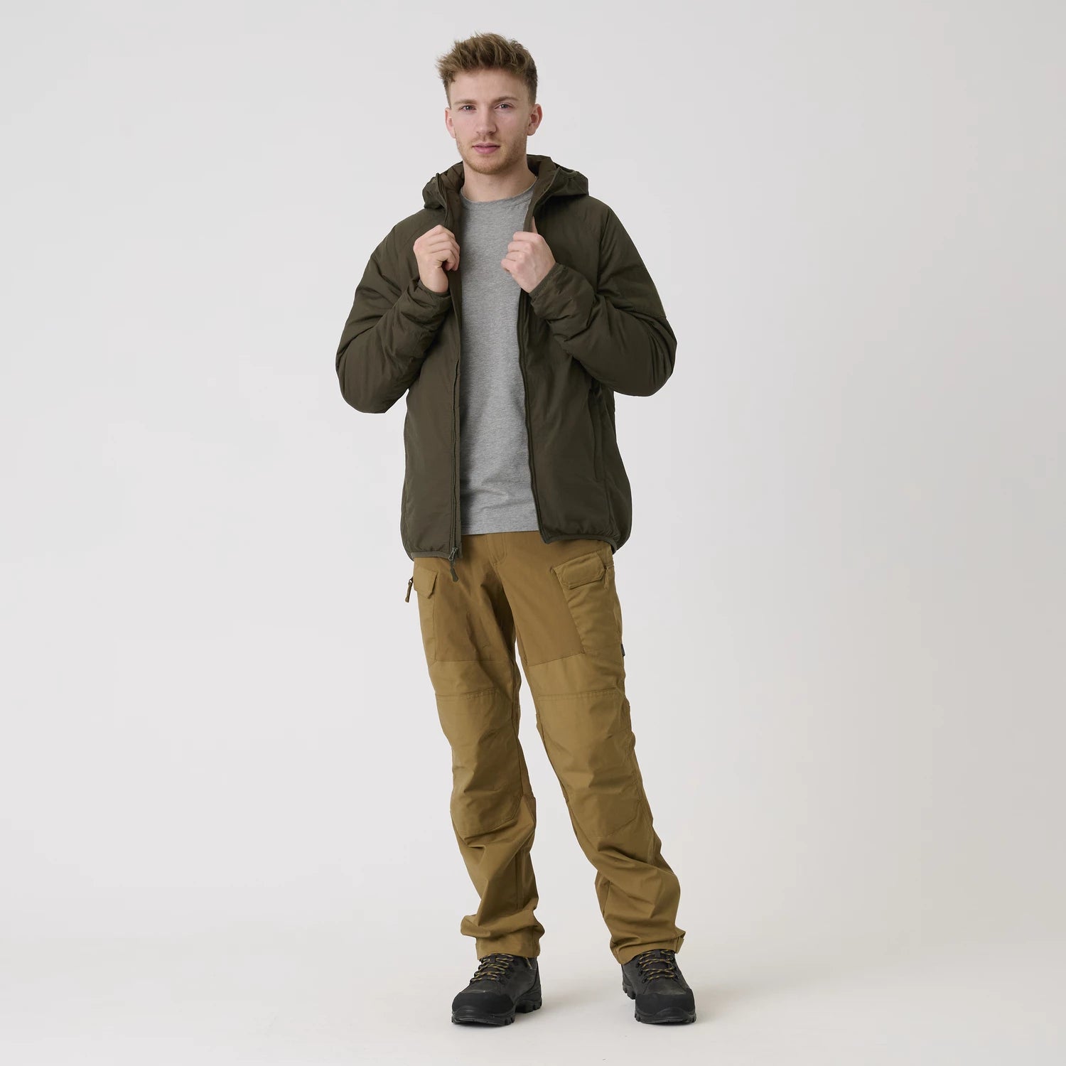 Helikon-Tex WOLFHOUND bunda s kapucňou Climashield Apex, US Woodland – detail 1