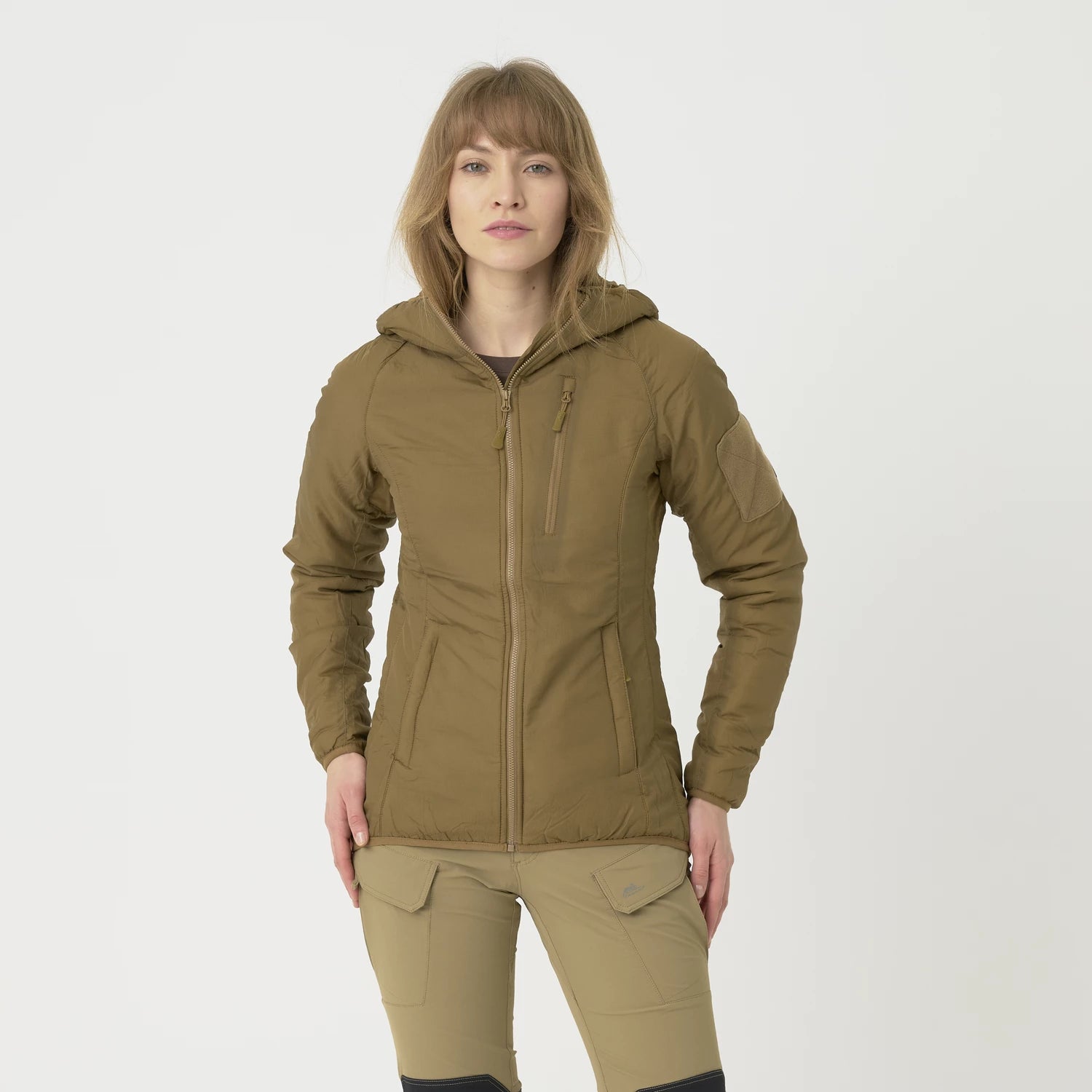 Helikon-Tex WOLFHOUND bunda dámska s kapucňou, Desert Night Camo – detail 1
