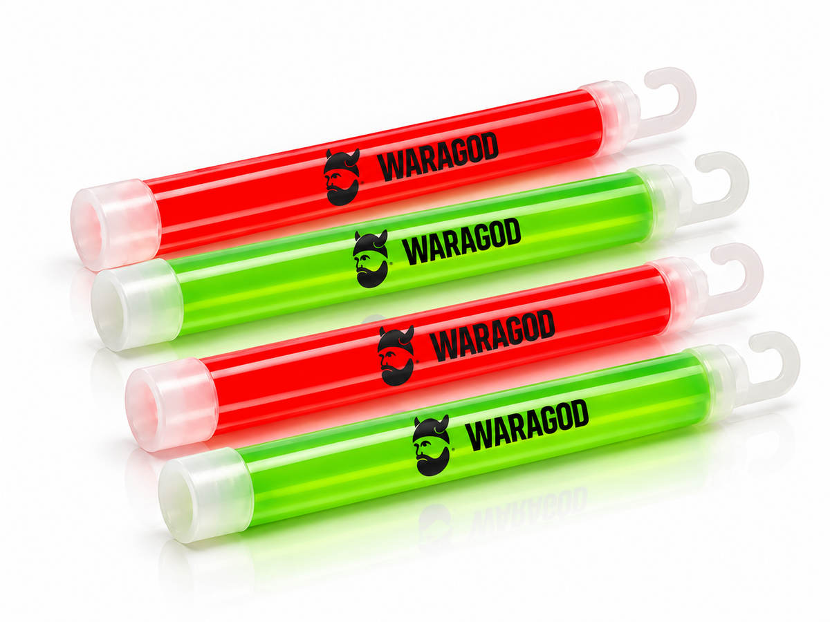 WARAGOD svetleča palica 15cm DUO rdeča + zelena
