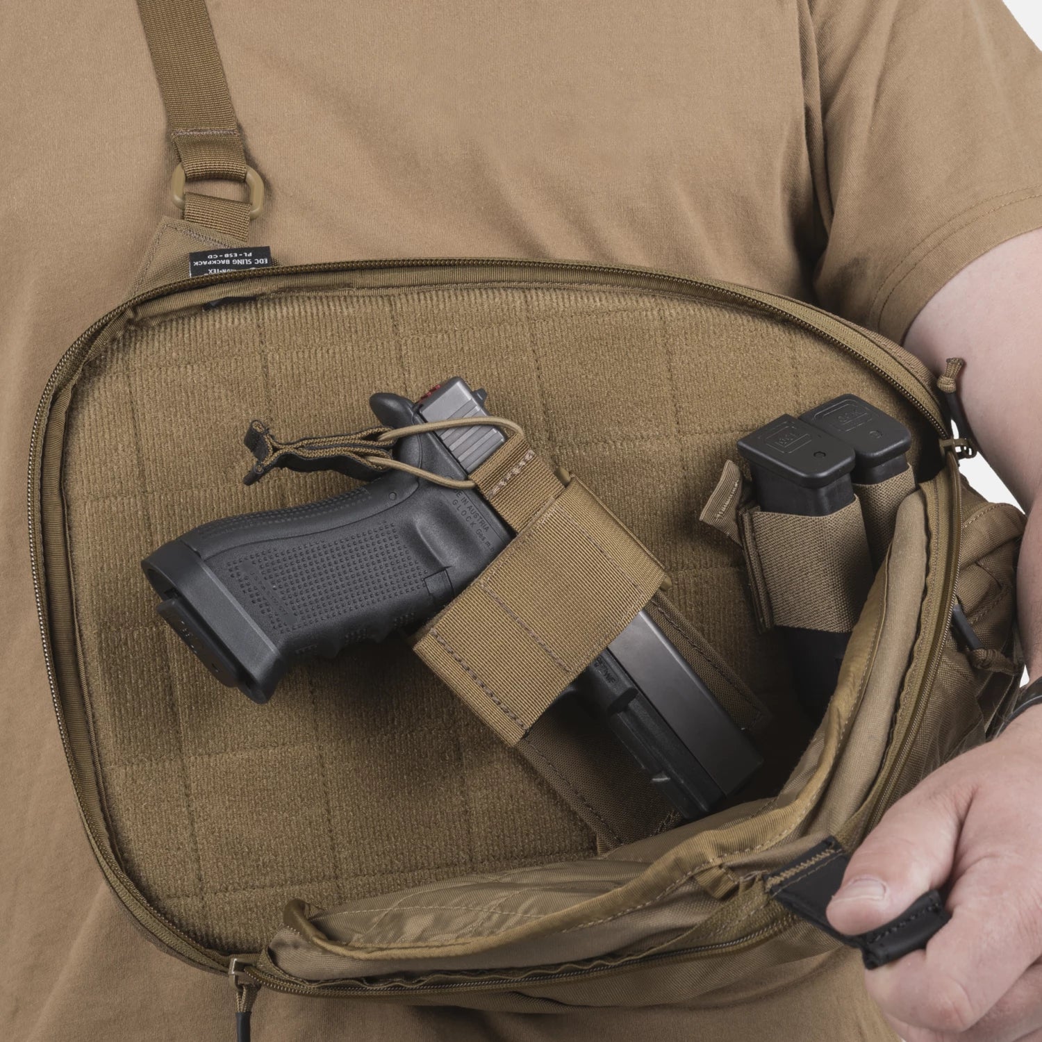 Helikon-Tex EDC Sling batoh, Shadow Grey – detail 2