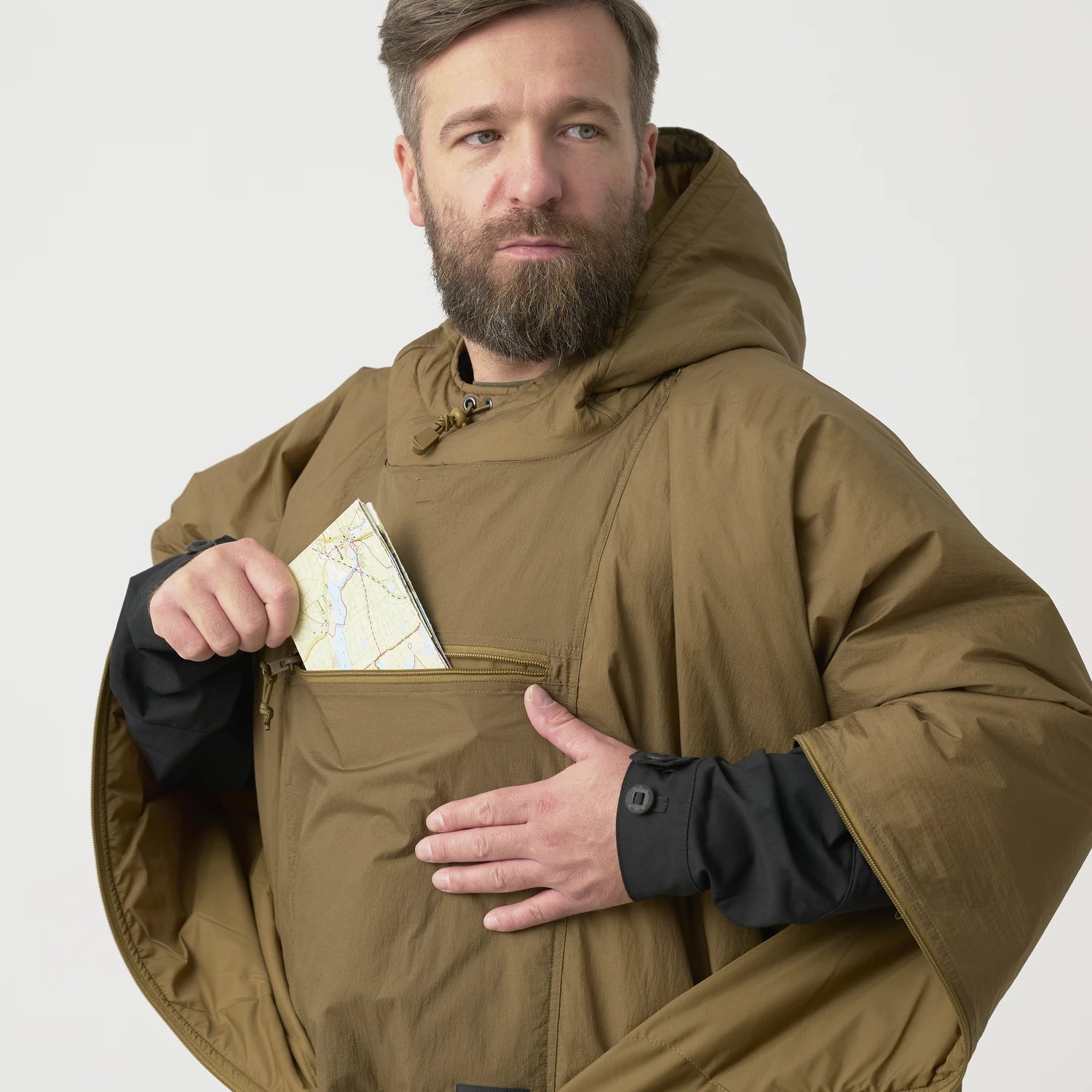 Helikon-Tex SWAGMAN ROLL pončo, Aqua Blue – detail 2
