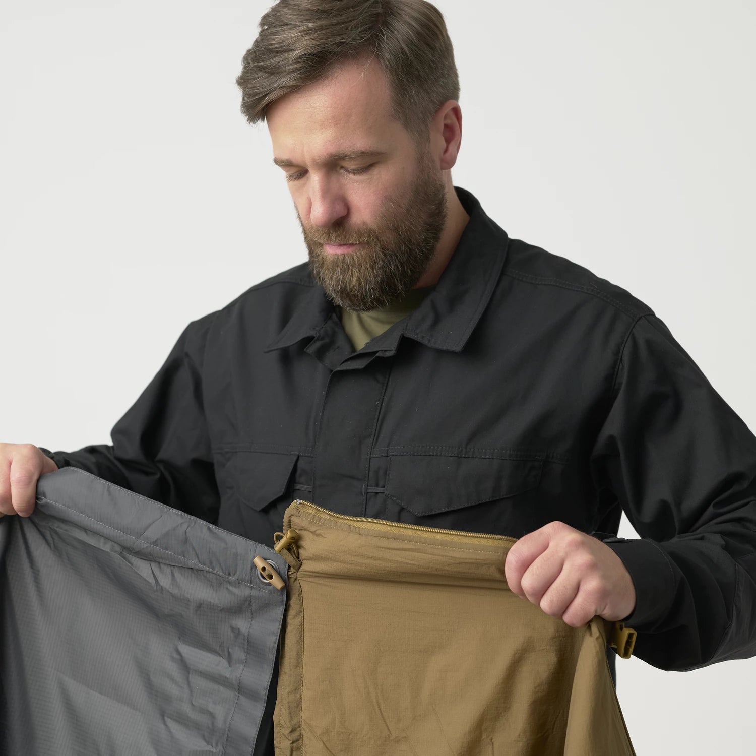 Helikon-Tex Swagman Roll pončo, čierne – detail 8