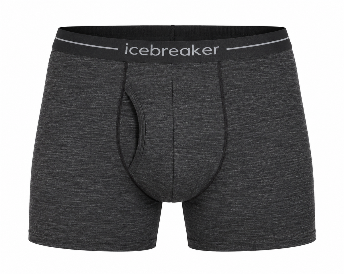Icebreaker Anatomica ανδρικό μπόξερ με άνοιγμα, σκούρο γκρι