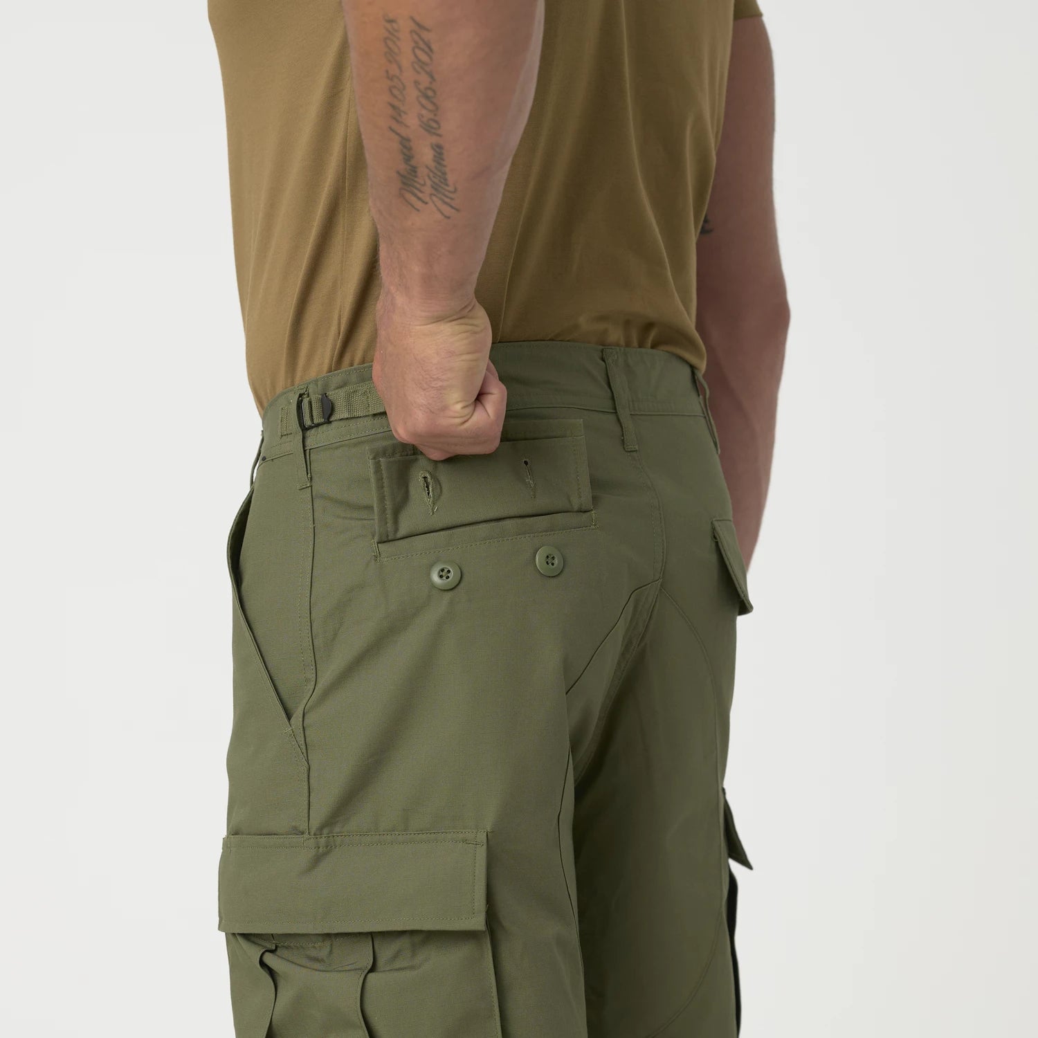 Helikon-Tex BDU krátke nohavice PolyCotton Ripstop, čierne – detail 5