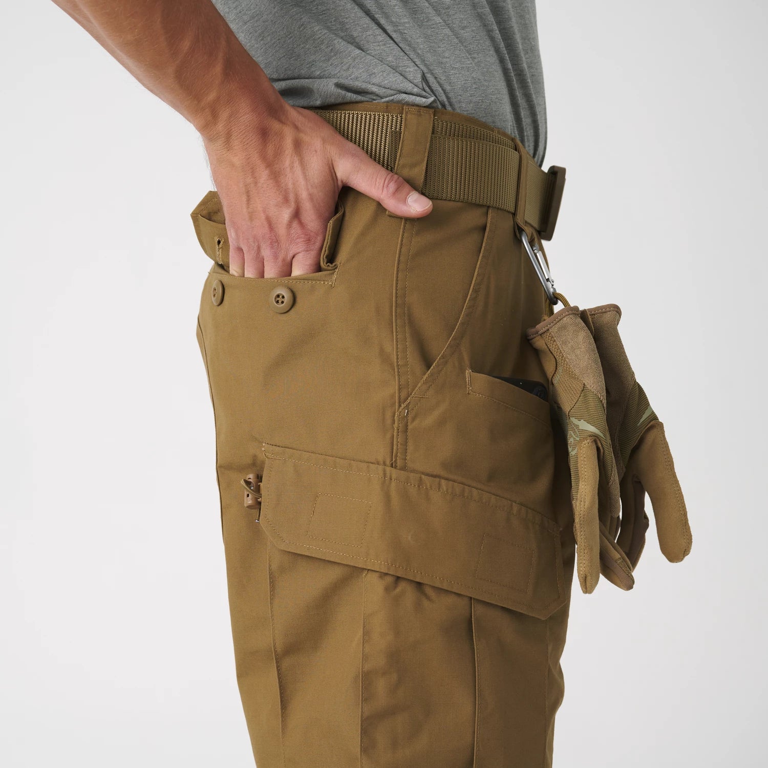 Helikon-Tex CPU krátke nohavice PolyCotton Ripstop, EN Woodland – detail 3