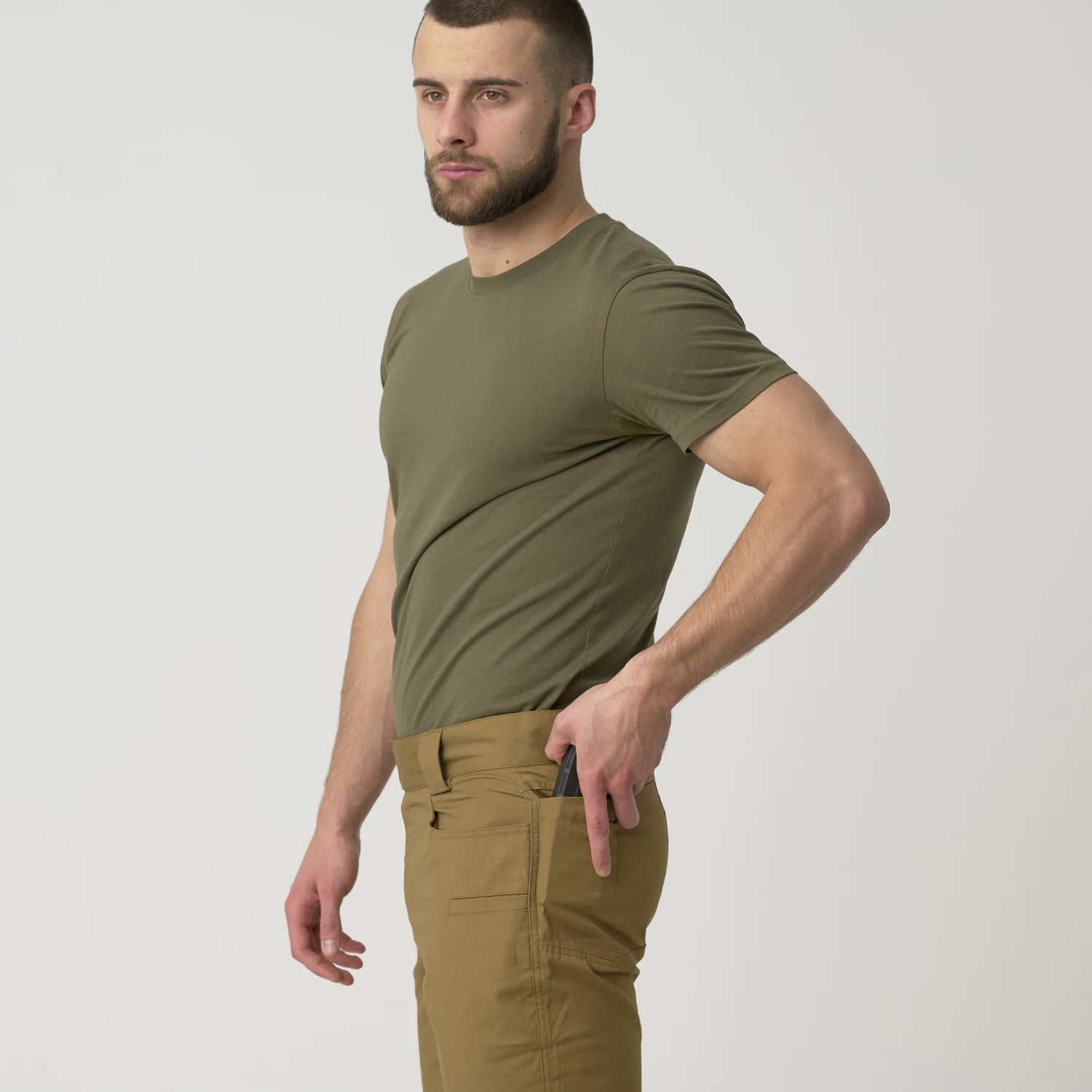 Helikon-Tex GREYMAN nohavice DuraCanvas taktické Dura Canvas, Taiga Green – detail 5