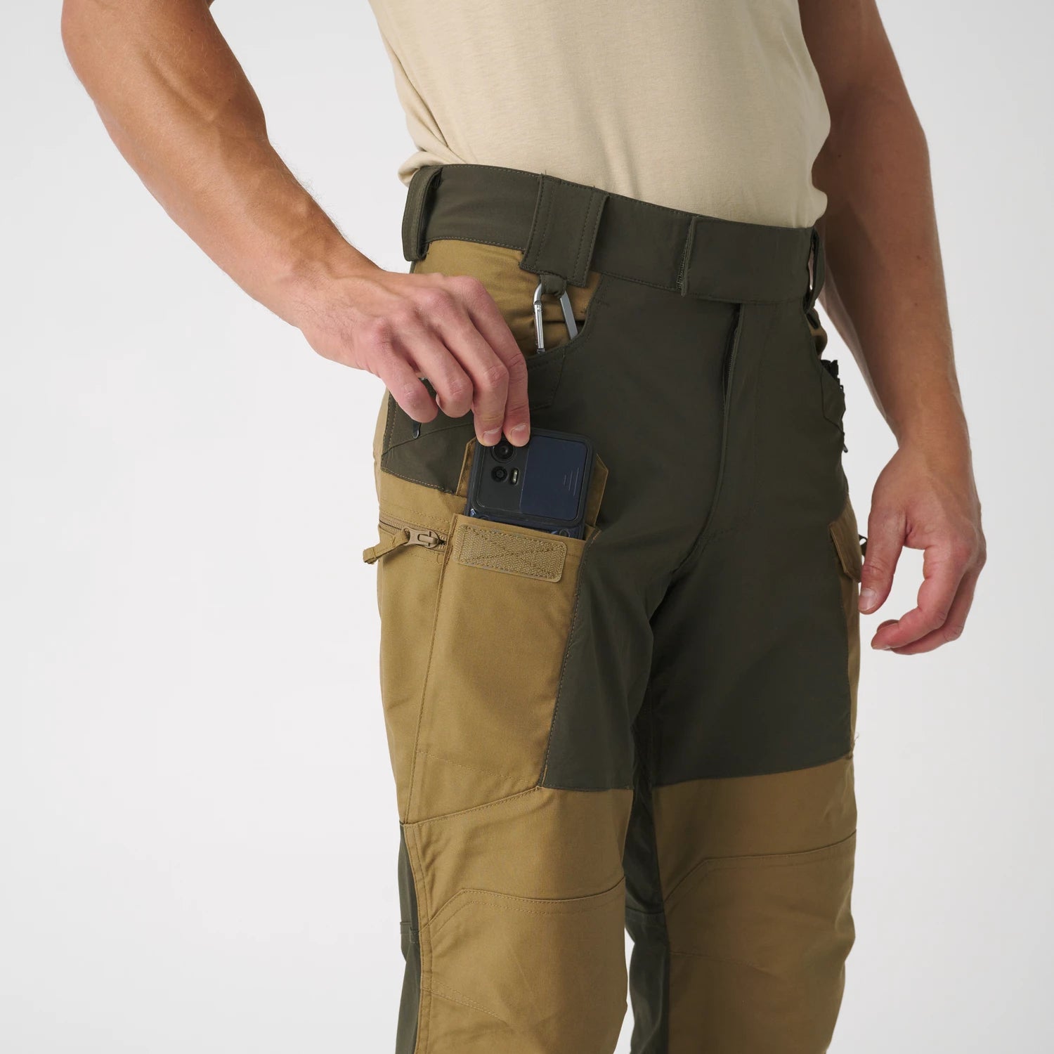 Helikon-Tex HYBRID OUTBACK nohavice Dura Canvas DuraCanvas, Taiga Green – detail 6