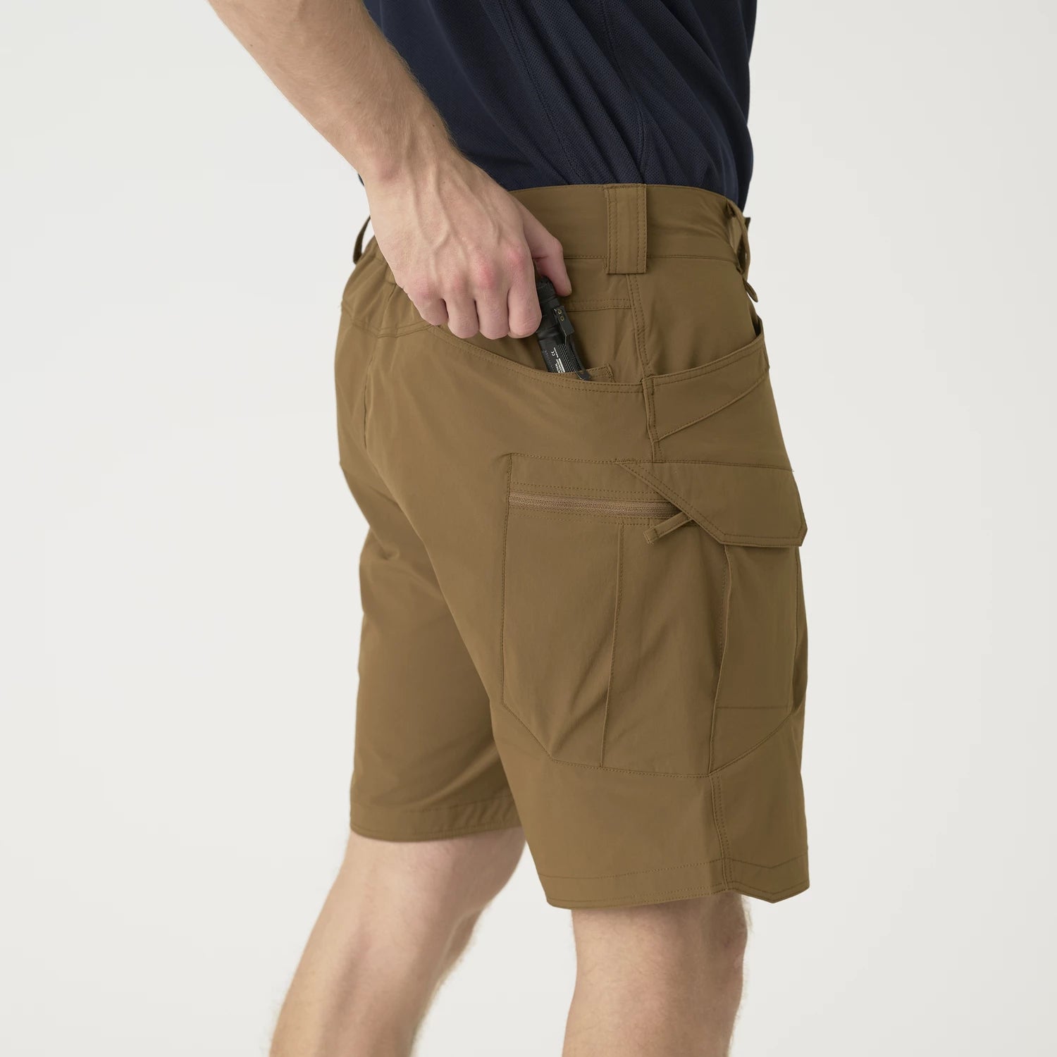 Helikon-Tex OTS 8.5" šortky VersaStretch taktické outdoorové Versa Stretch Lite, Mud Brown – detail 4