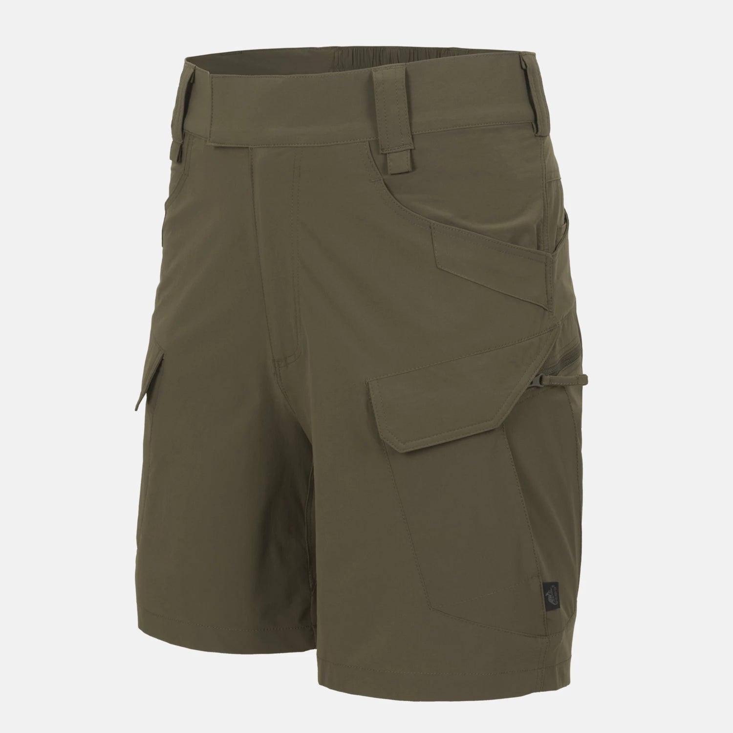 Helikon-Tex Ultra OTUS šortky VersaStretch outdoorové taktické Versa Stretch Lite Outdoorove, Taiga Green – detail