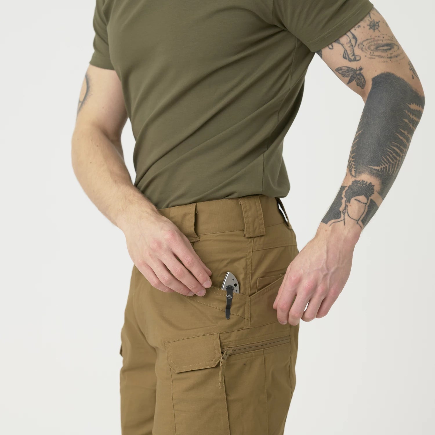 Helikon-Tex UTS krátke nohavice taktické 11'' PolyCotton Ripstop, US Woodland – detail 4