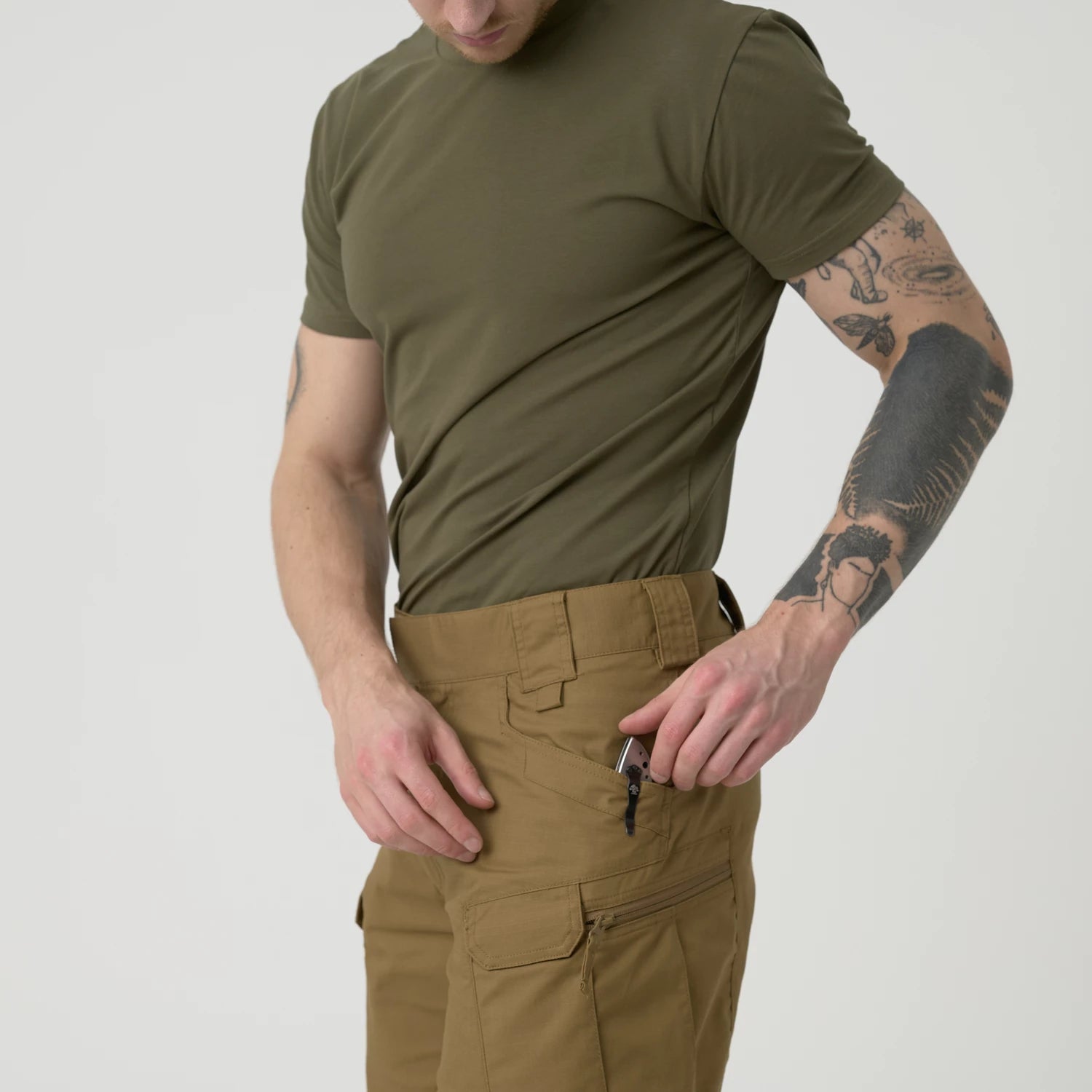 Helikon-Tex UTS krátke nohavice taktické 8.5" PolyCotton Ripstop, Adaptive Green – detail 4