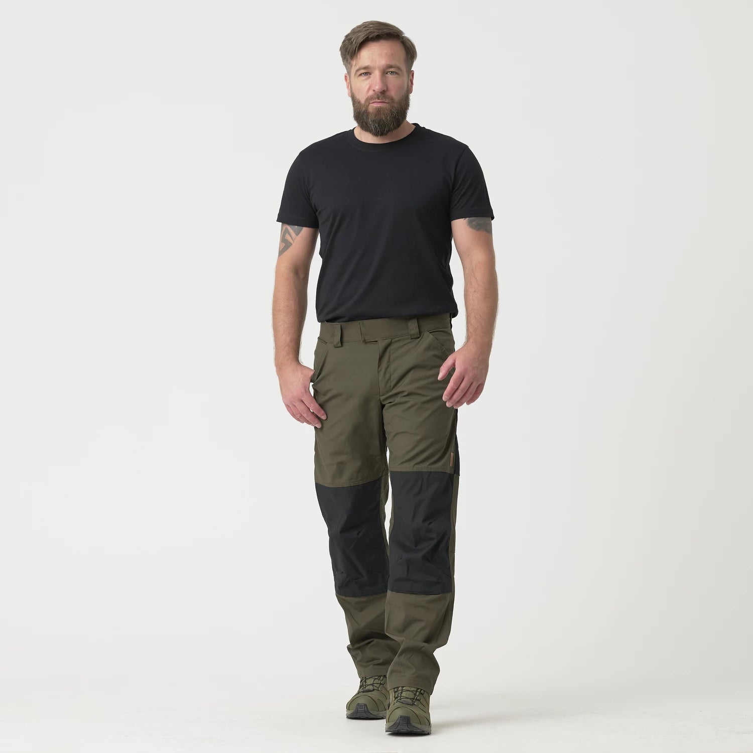 Helikon-Tex WOODSMAN nohavice, Taiga Green / Black – detail 1