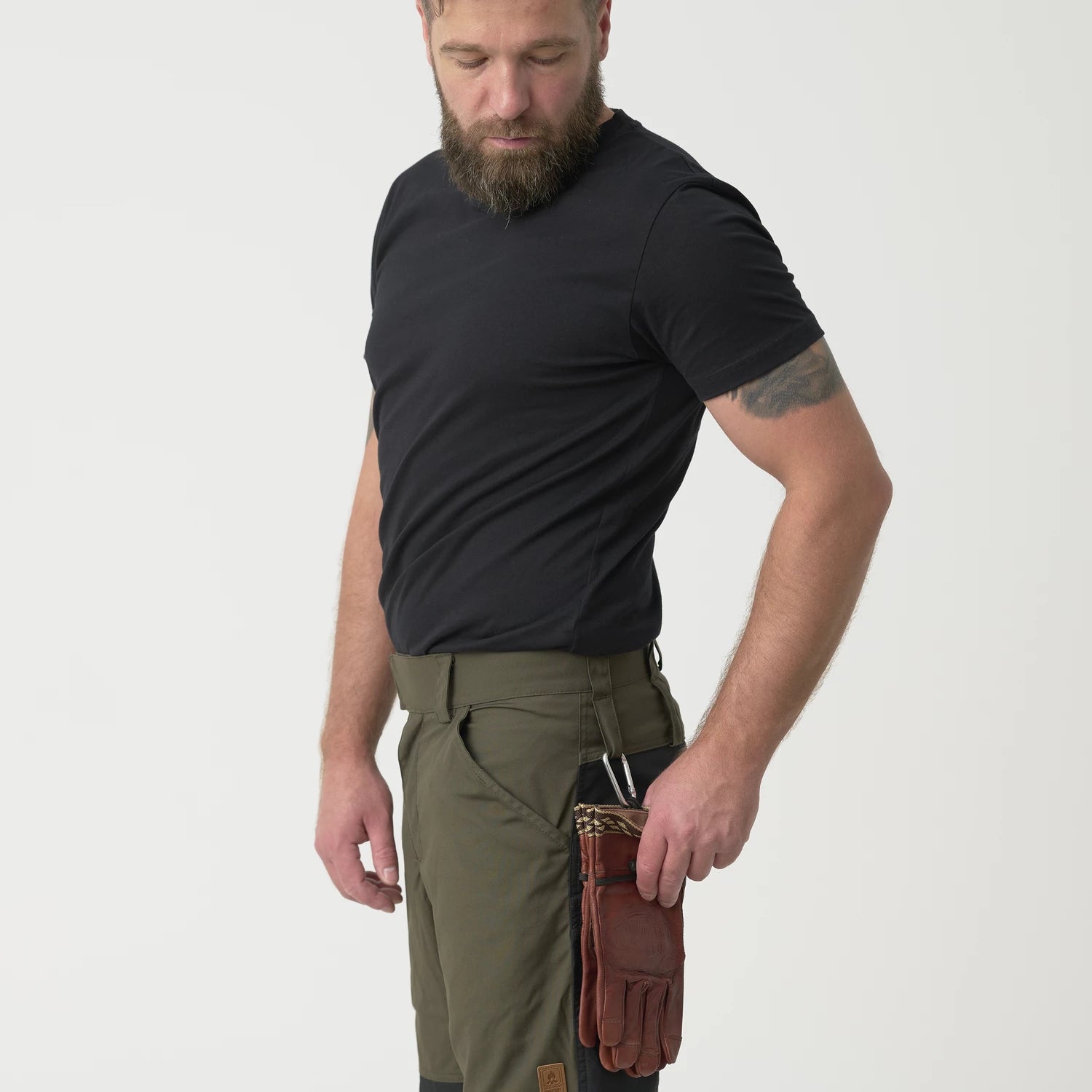 Helikon-Tex WOODSMAN nohavice, Taiga Green / Black – detail 2