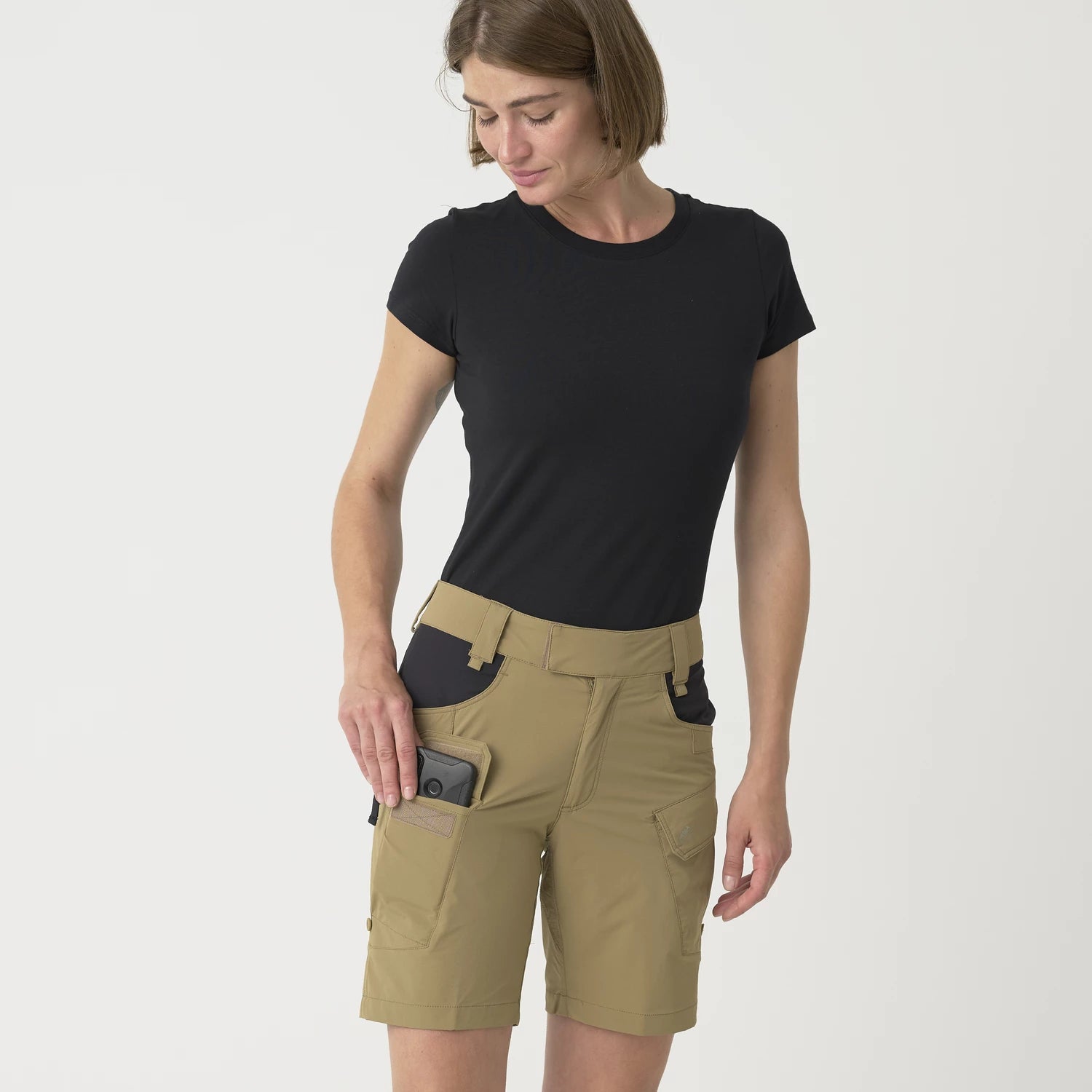 Helikon-Tex OTP 8,5" dámske krátke nohavice, Shadow Grey / Black – detail 2