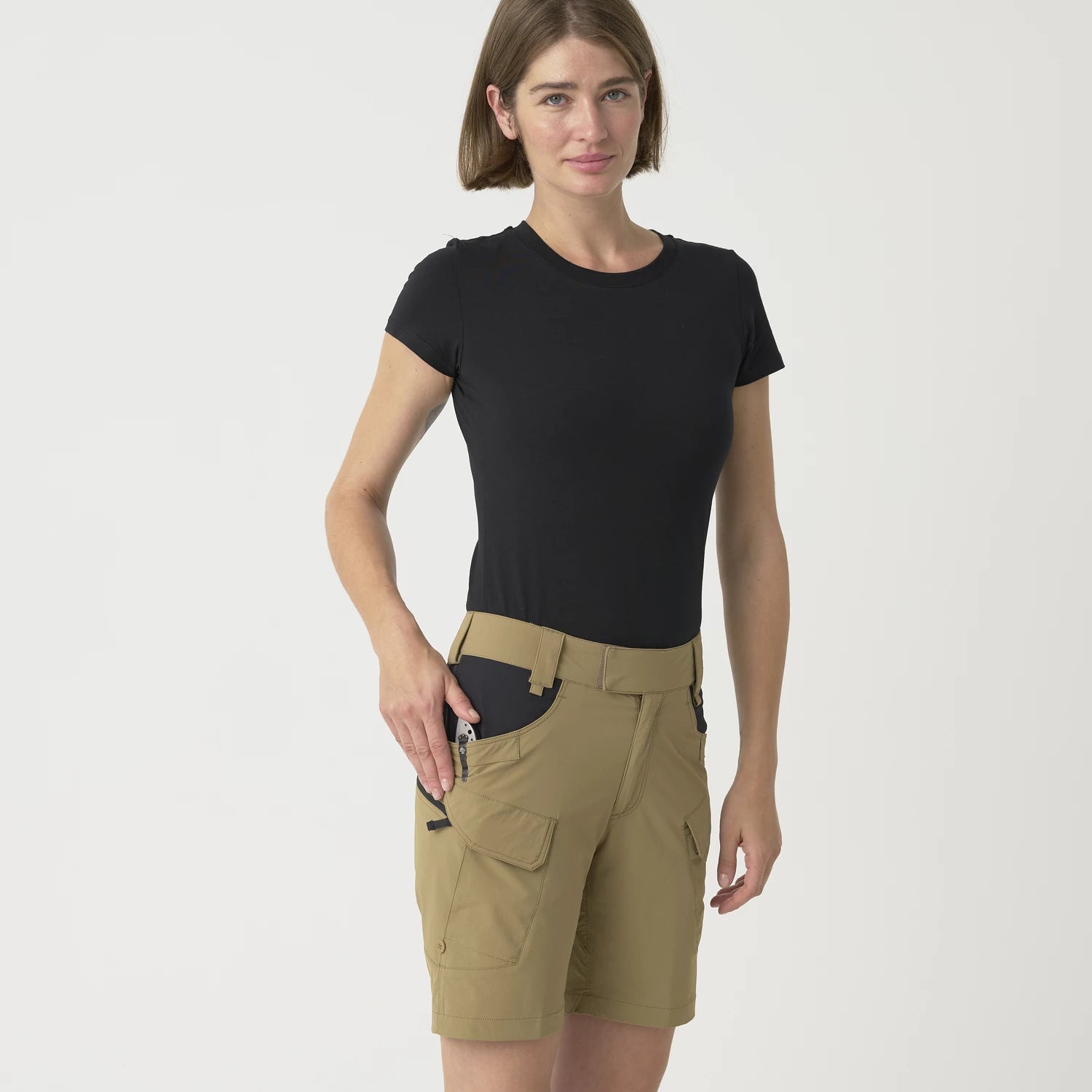 Helikon-Tex OTP 8,5" dámske krátke nohavice, Black / Shadow Grey – detail 6