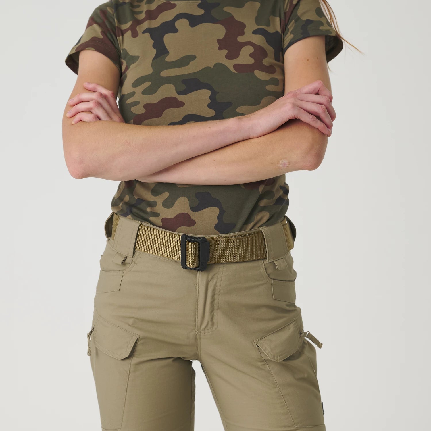 Helikon-Tex UTP Resized mestské nohavice dámske taktické PolyCotton Ripstop, Khaki – detail 14
