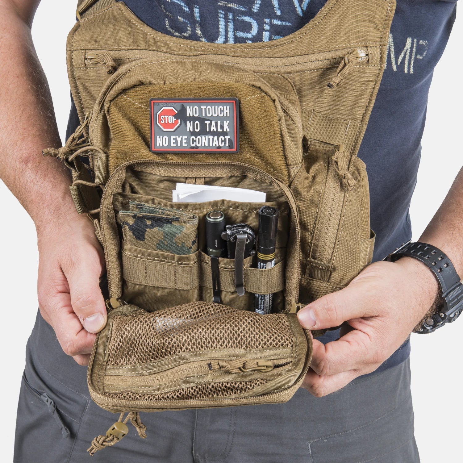 Helikon-Tex EDC SIDE BAG® kapsa cez rameno, olivová – detail 5