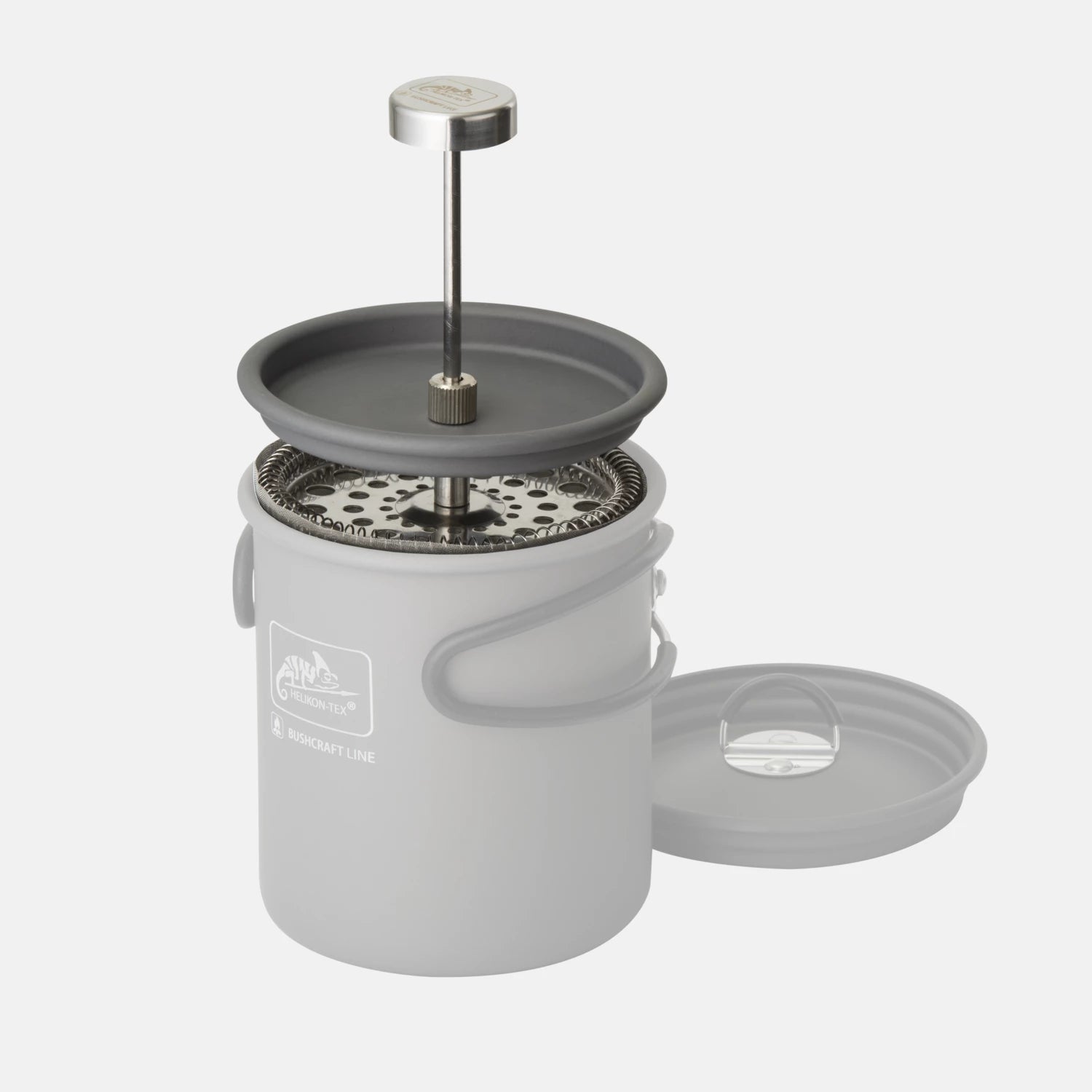 Helikon-Tex Camp coffee press k hrnčeku, šedý – detail 5