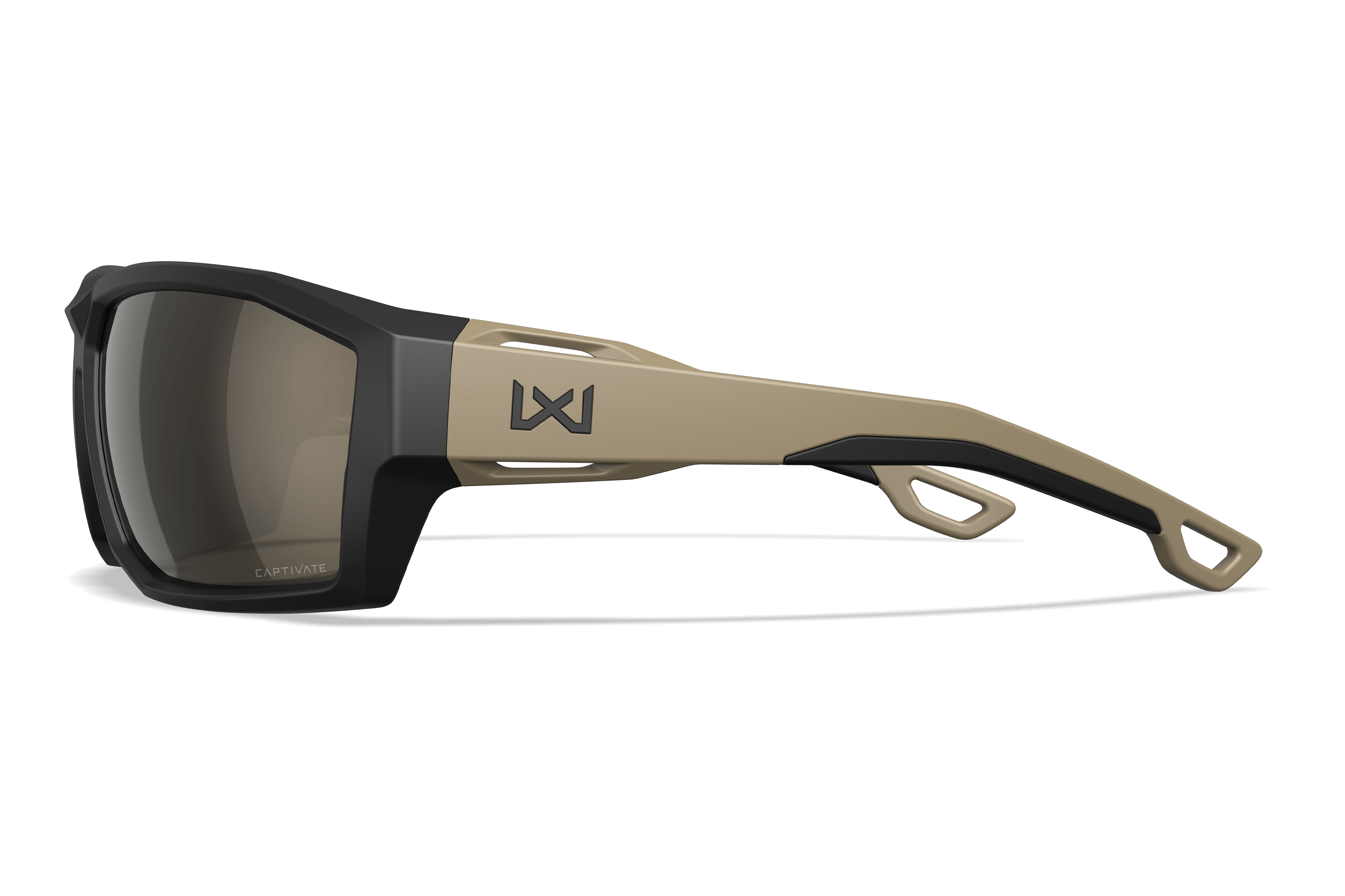 Слънчеви очила Wiley X Alpine CAPTIVATE Polarized Tungsten Mirror, Matte черен-тен със балистична защита