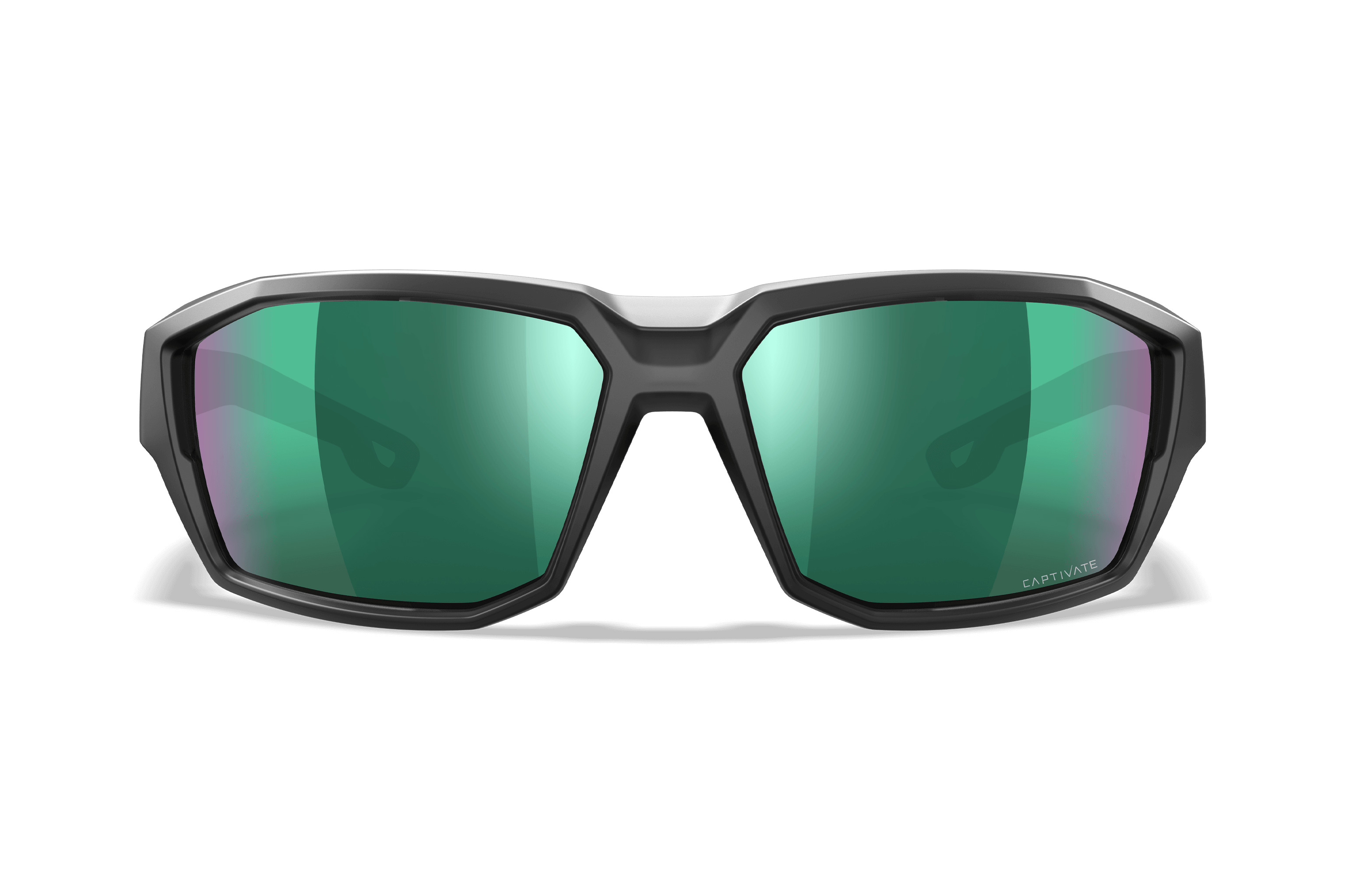 Wiley X Alpine балистични слънчеви очила, Matte Translucent Black / CAPTIVATE Polarized Green Mirror