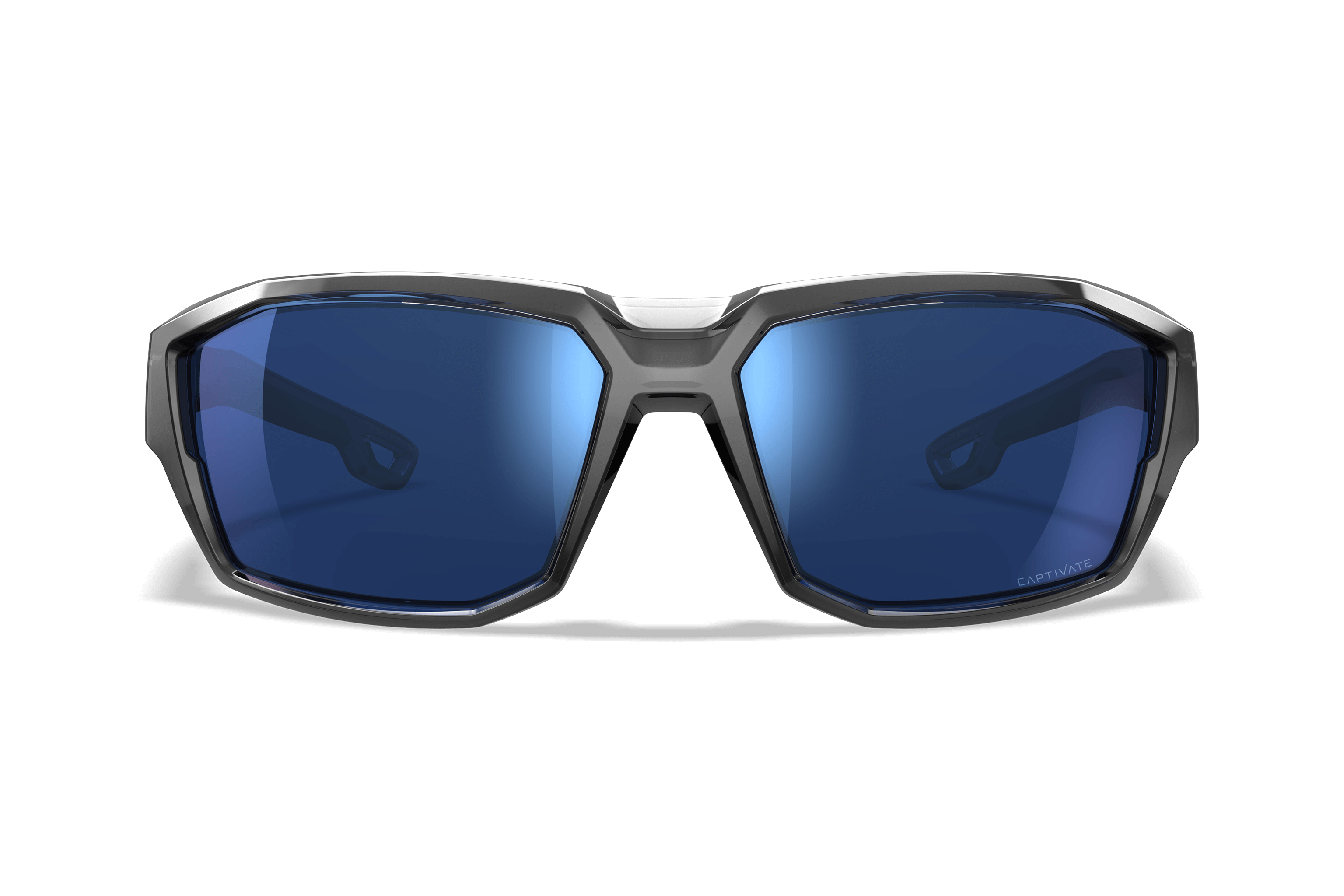 Wiley X Alpine балистични слънчеви очила, Gloss Crystal Grey / CAPTIVATE Polarized Blue Mirror