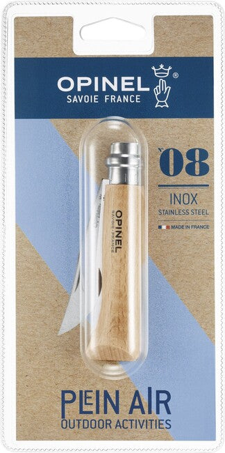 Opinel VRI N°08 сгъваем нож Inox блистер, кафяв