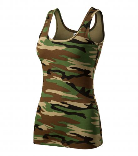 Malfini Camouflage дамски потник 180g/m2, кафяв