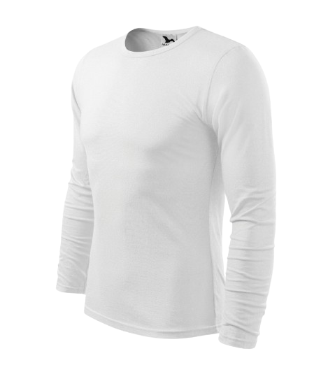 Malfini Fit-T тениска с дълъг ръкав 160g/m2, бяла