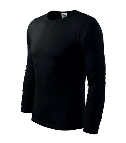 Malfini Fit-T тениска с дълъг ръкав 160g/m2, черна