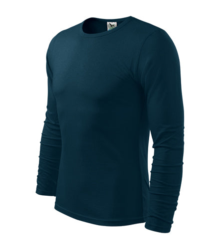 Malfini Fit-T тениска с дълъг ръкав 160g/m2, тъмносиня