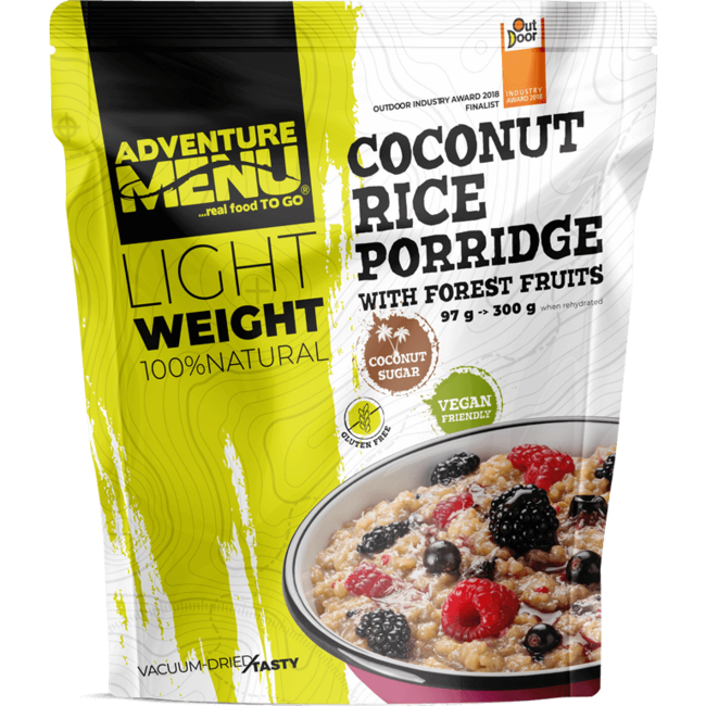 Adventure Menu ризово-кокосова каша с горско плодие, 300g