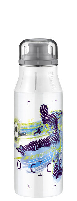 alfi elementBottle Kids бутилка за пиене от неръждаема стомана, 0,6 л футбол