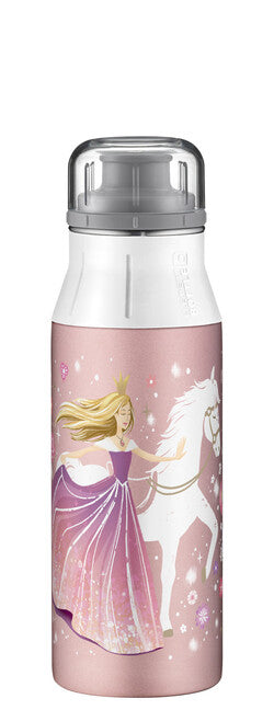 alfi elementBottle Kids бутилка за пиене детска от неръждаема стомана, 0,6 л, принцеса