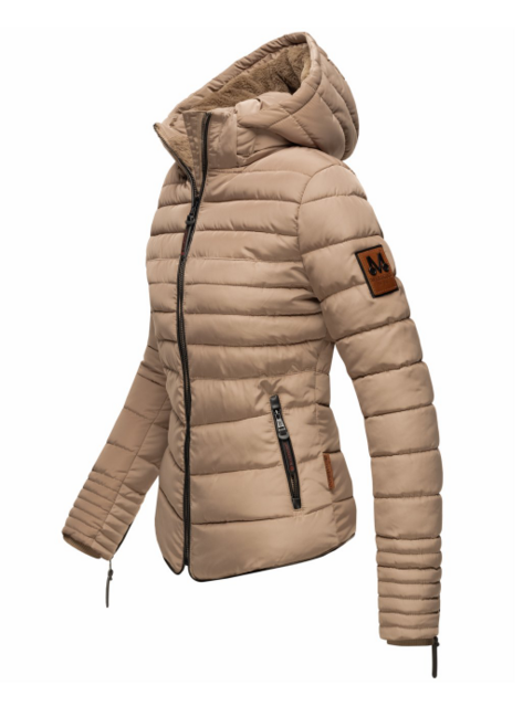 Marikoo Amber дамско зимно яке с качулка, taupe