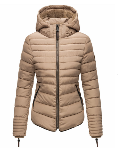 Marikoo Amber дамско зимно яке с качулка, taupe