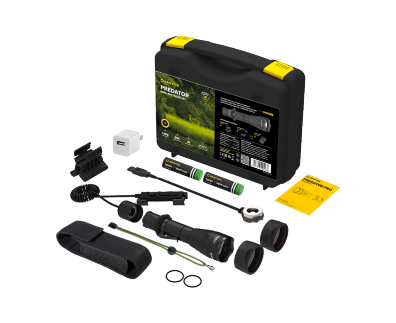ArmyTek Predator Pro Magnet USB Extended комплект тактически, топло бяло