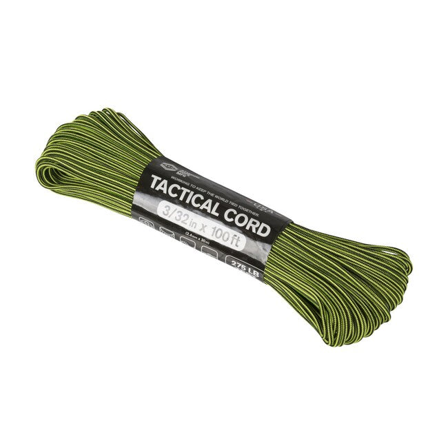 ATWOOD® 275 въже 100ft TAC48PACK VC, неоново жълто & черно Stripes