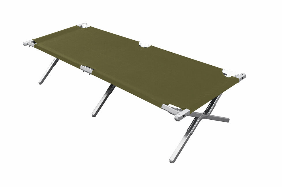 BasicNature Alu-Campbed туристическо легло, маслинено, 210 см