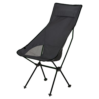 BasicNature Ultralight High Rest сгъваемо кресло, черно