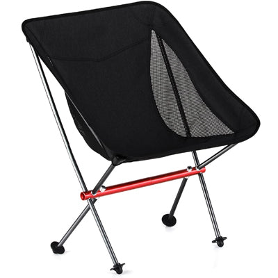 BasicNature Ultralight Low Rest сгъваемо кресло, черно