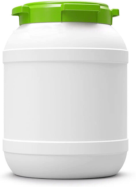 BasicNature ECO широкогръл съд, кръгъл, бял, 26 l
