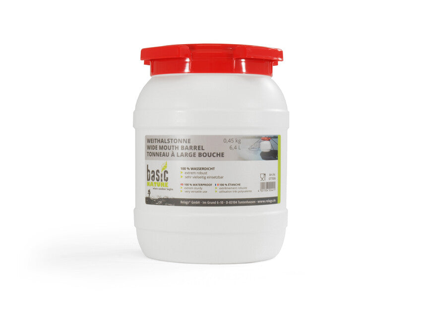 BasicNature съд със широко гърло, бял 6,4 l