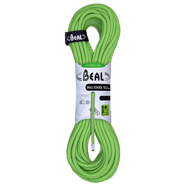 BEAL Wall School Unicore алпийско въже 10,2 mm 20 m, зелена