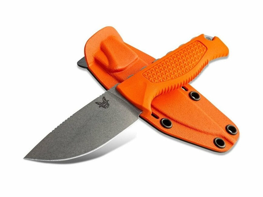 Benchmade ловен нож с калъф, 9 см, оранжев