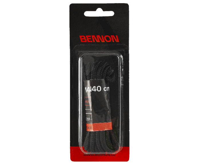 BENNON Laces черно Box шнури за обувки 140 см