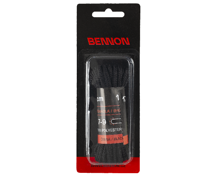 BENNON Laces черно Box шнурки за обувки 170 см