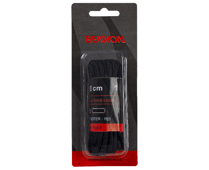 BENNON Laces черно Box шнурки за обувки 190 см